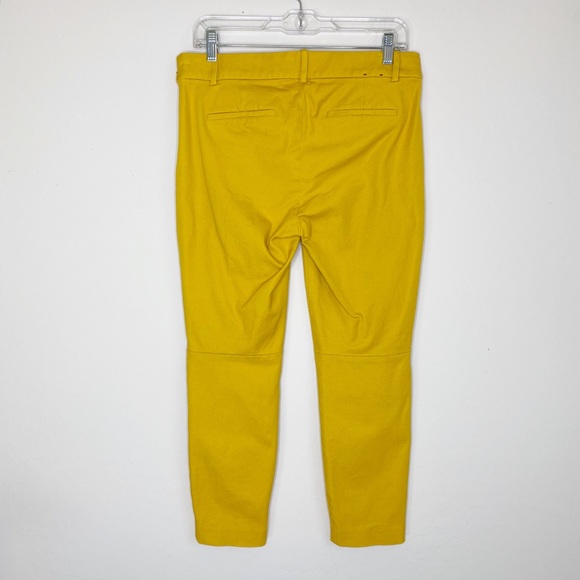 J. Crew Winnie Pant Golden Straw Mustard Yellow Ankle Chino Size 8 - Picture 3 of 13
